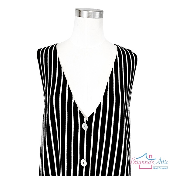 Jones New York women's black & white stripped cotton pant and blouse Size L - Picture 7 of 13